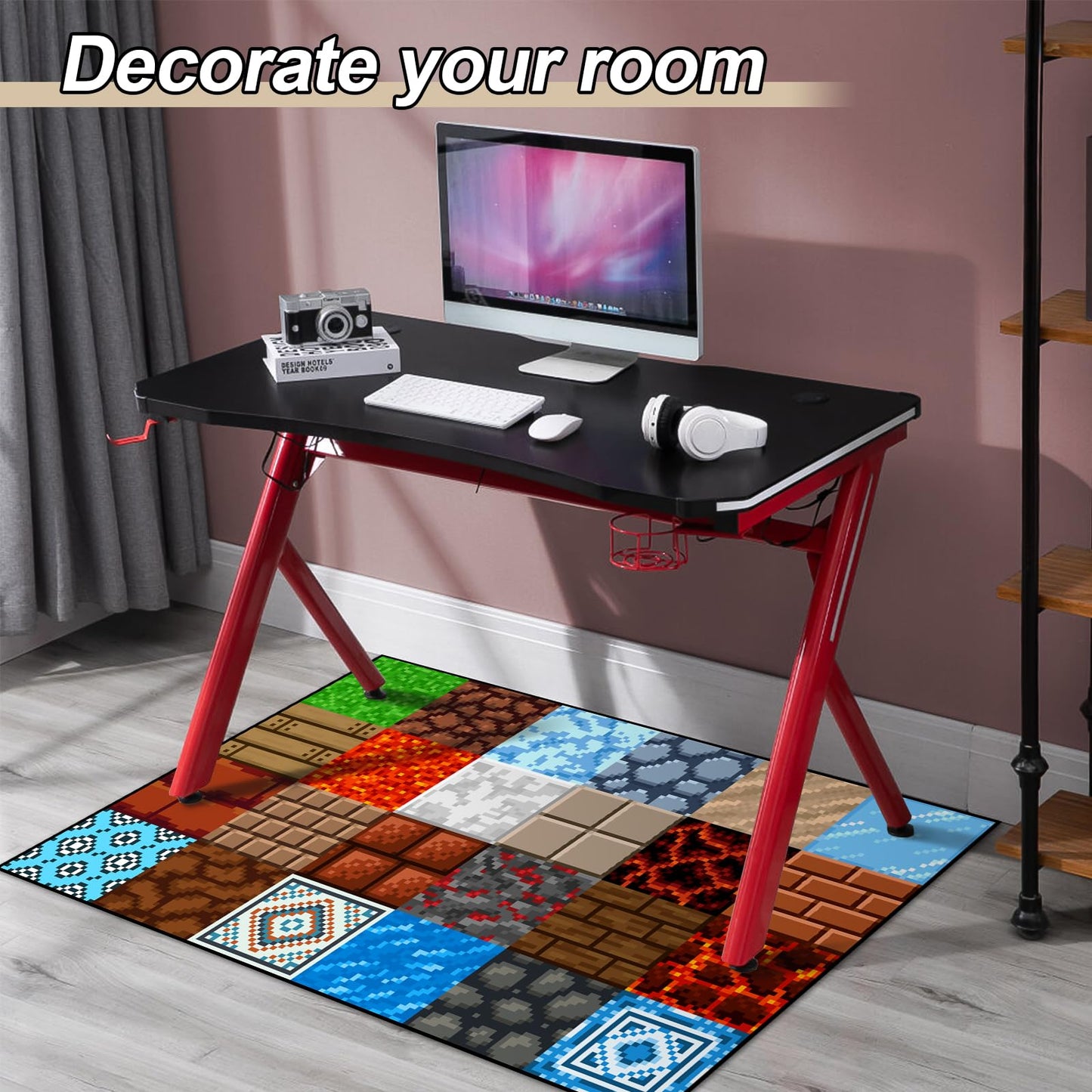 Game Rug with Pixel Decoration - 60" x 40"