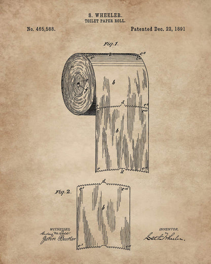 Patent Bathroom Prints