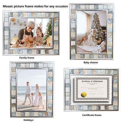 Mosaic 8x10 Picture Frame with Mother of Pearl