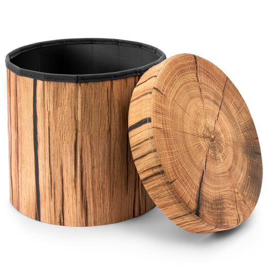 Tree Stump Storage Stool