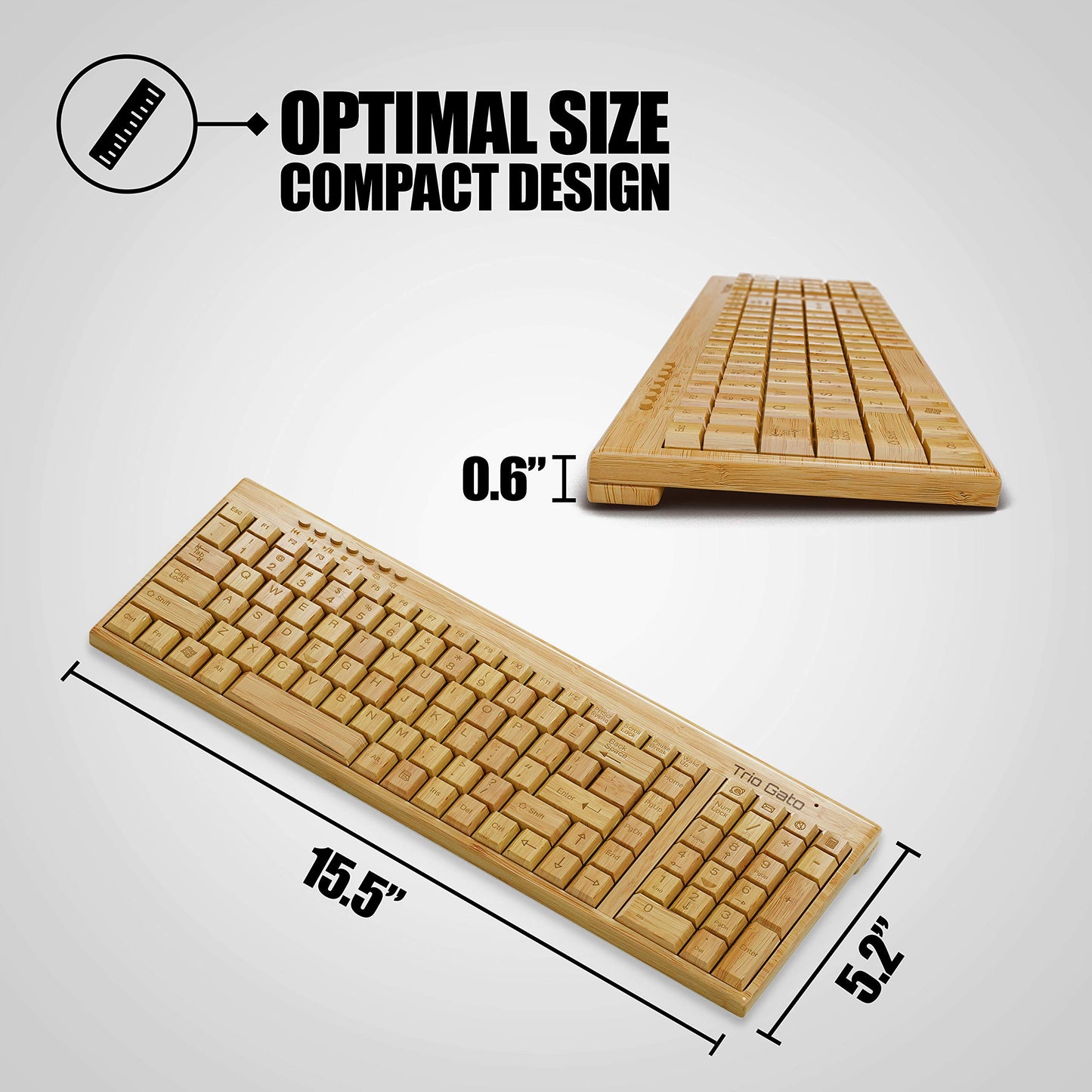 Wireless Bamboo Keyboard and Mouse