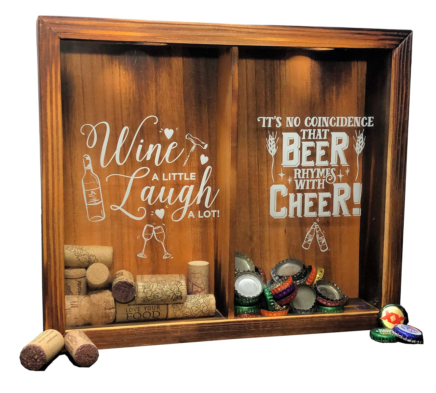 Wine Cork & Beer Cap Holder Shadow Box