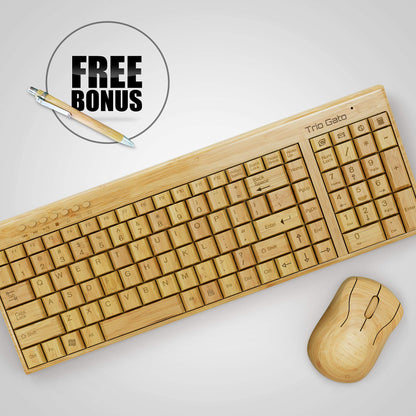 Wireless Bamboo Keyboard and Mouse