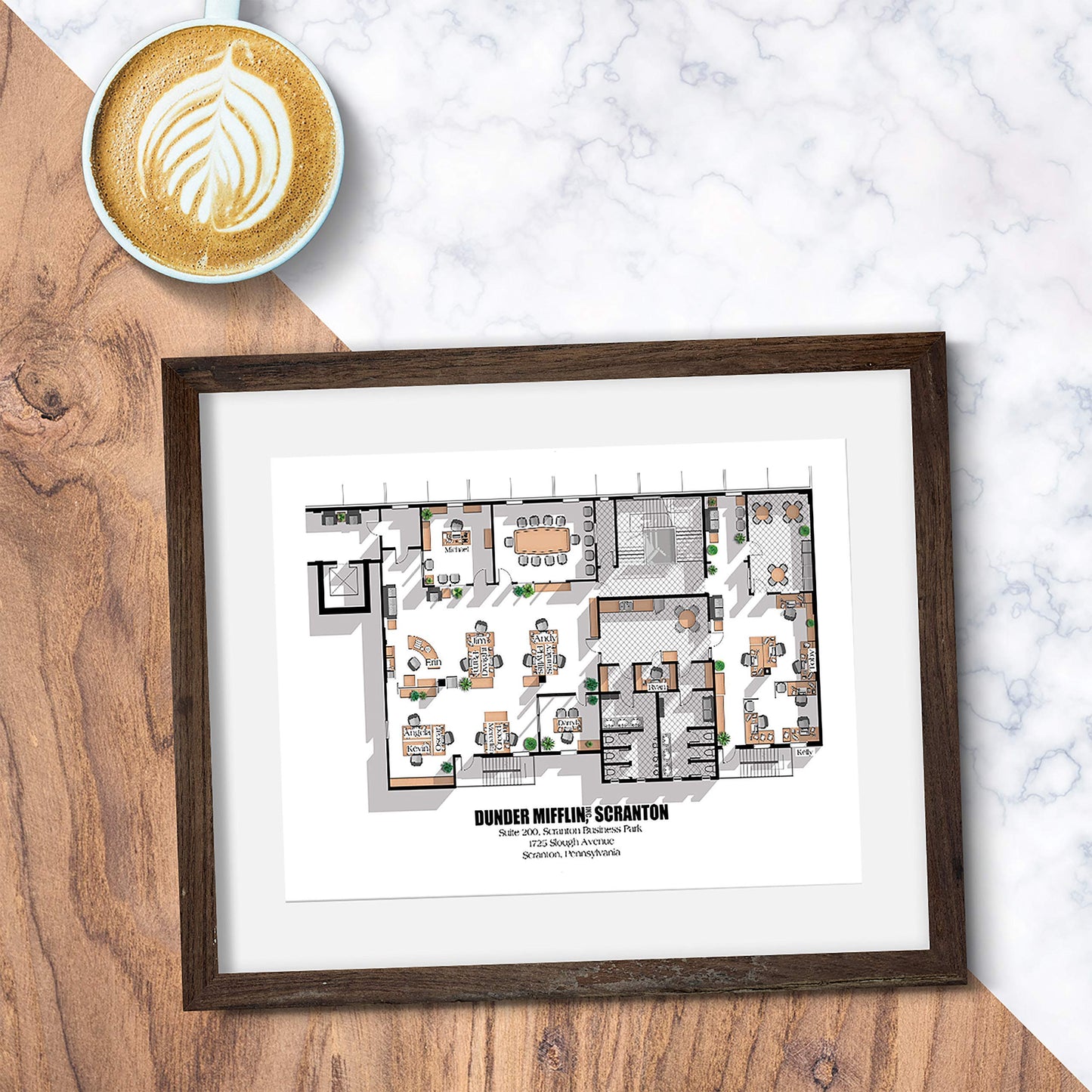 The Office Floor Plan Poster