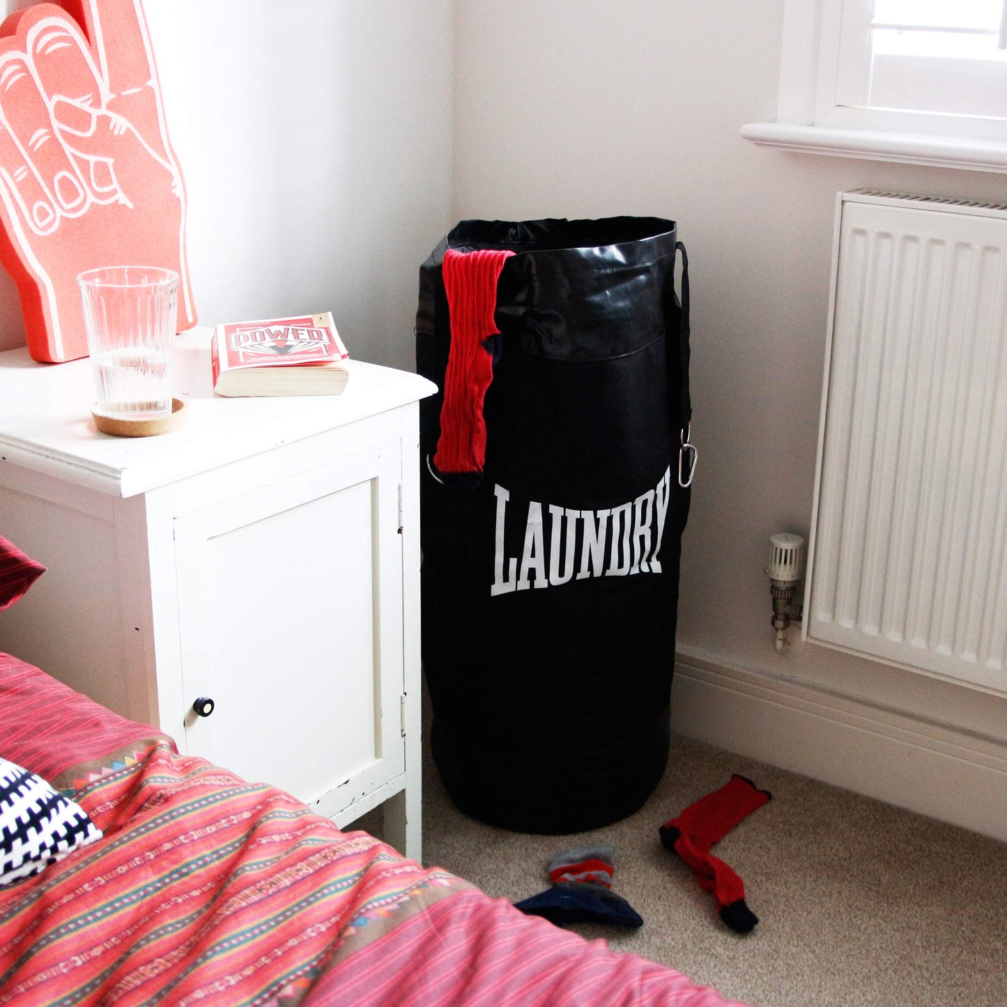 Punching Bag Laundry Hamper