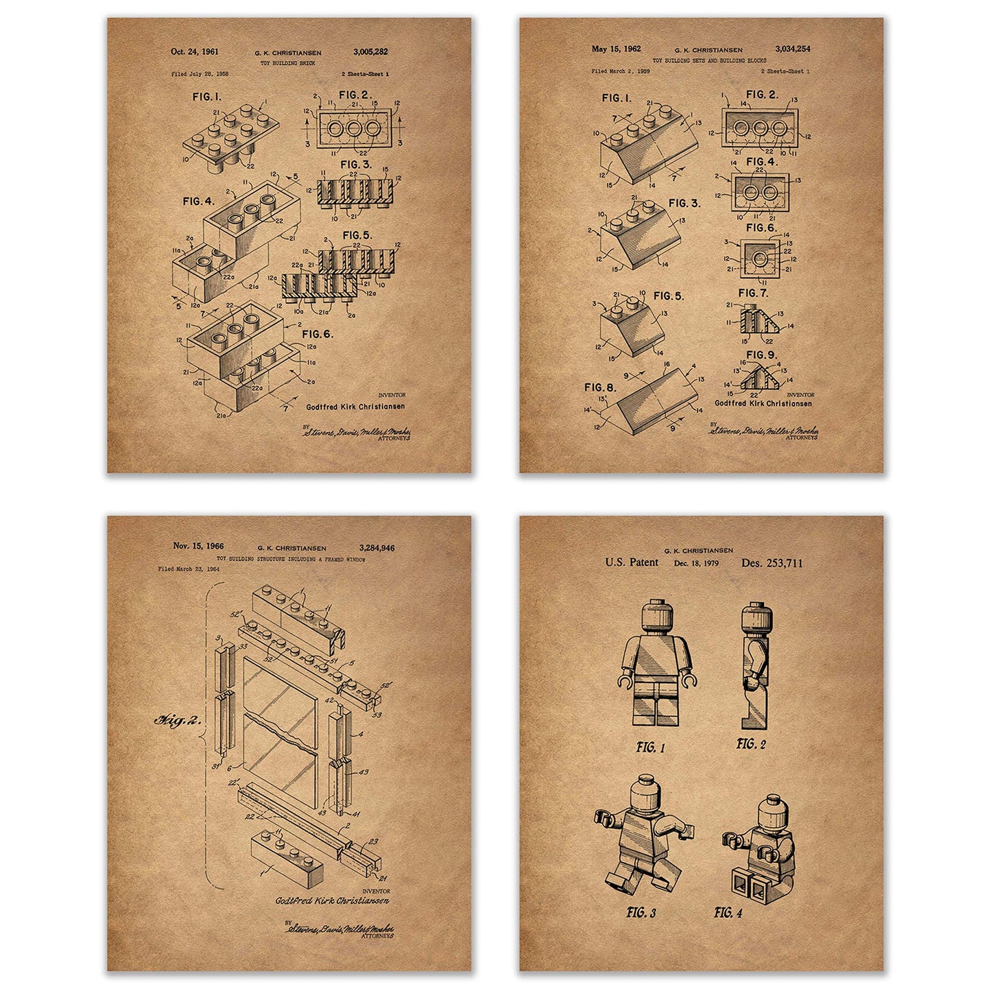 Lego Patent Art Prints