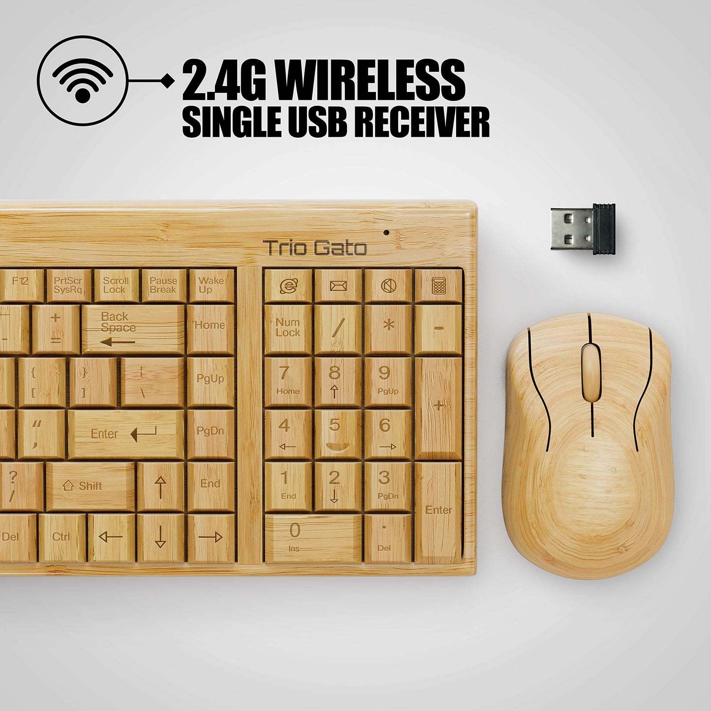 Wireless Bamboo Keyboard and Mouse