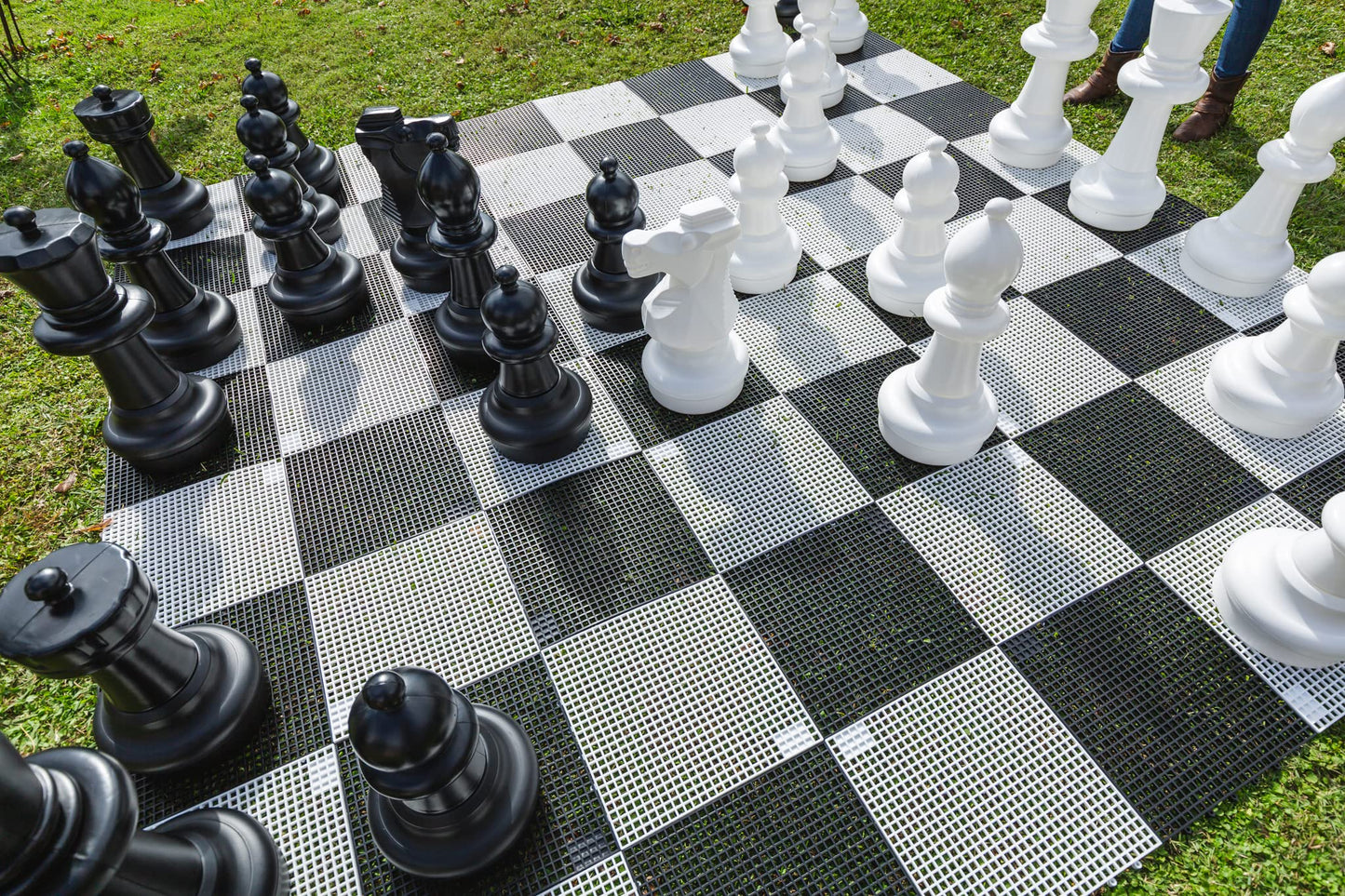 Giant Chess Set with Game Board