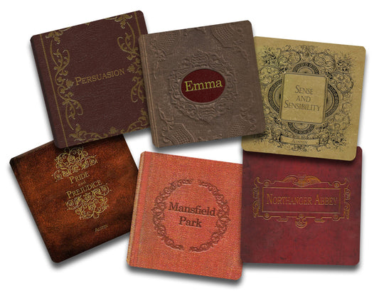 Jane Austen Books Coaster Set