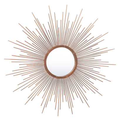 Copper-Toned Sunburst Mirror