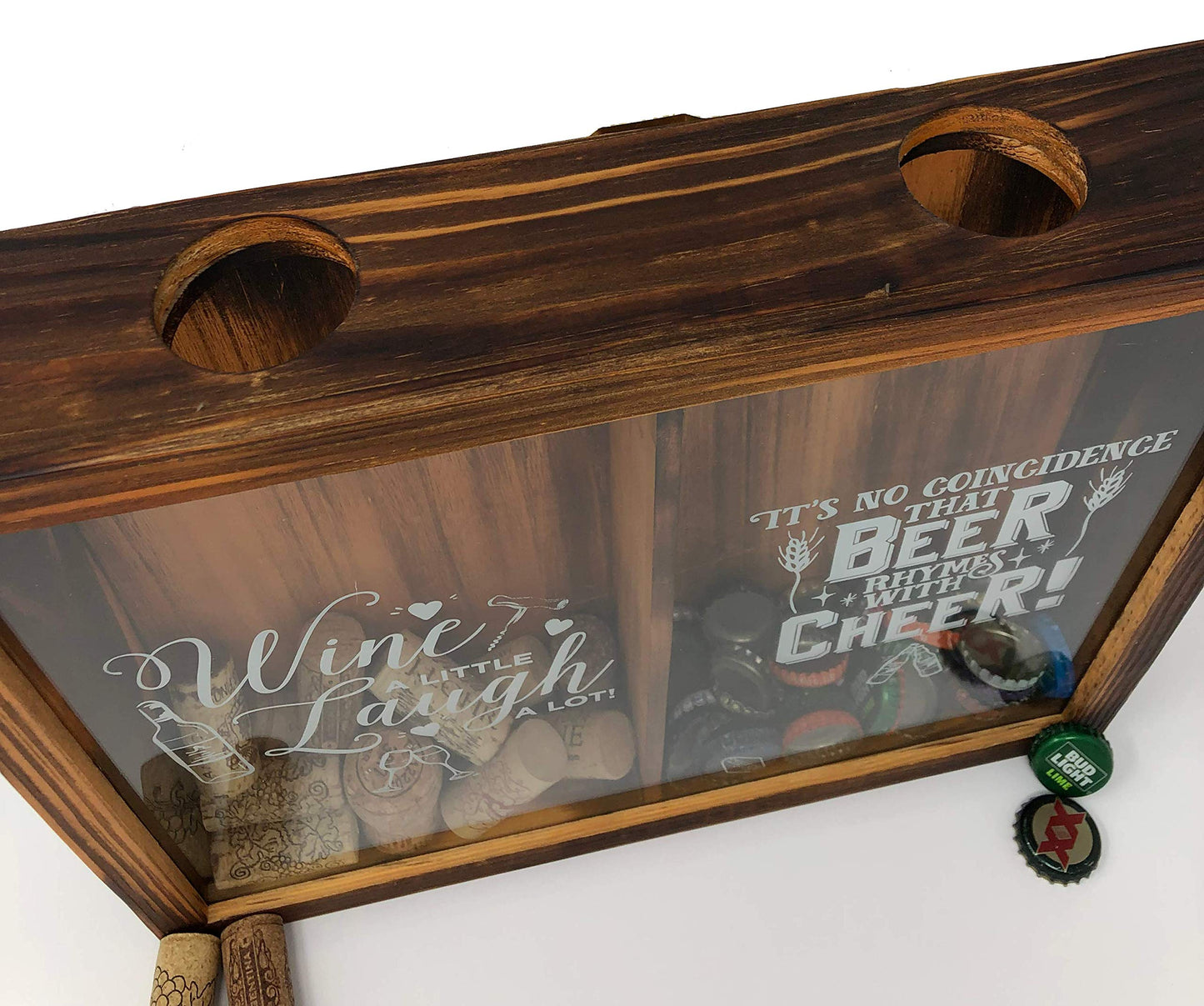 Wine Cork & Beer Cap Holder Shadow Box