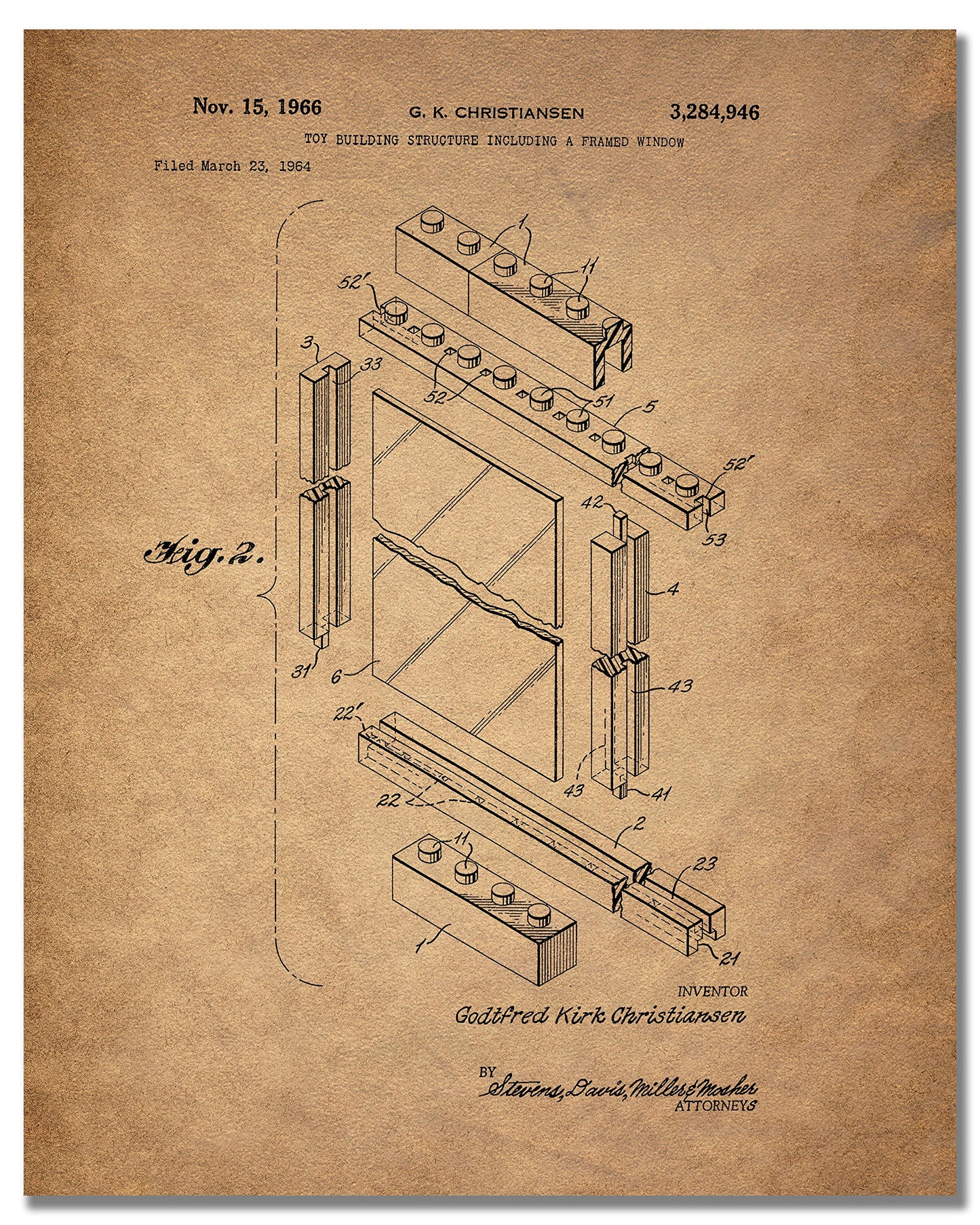 Lego Patent Art Prints