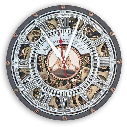 Automaton Skeleton Wall Clock