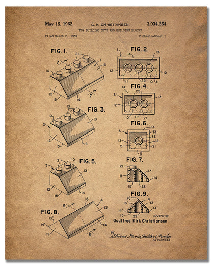 Lego Patent Art Prints