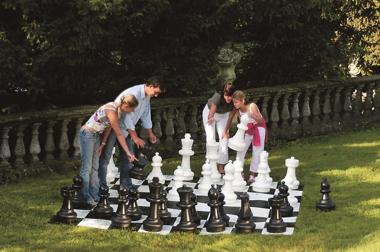 Giant Chess Set with Game Board